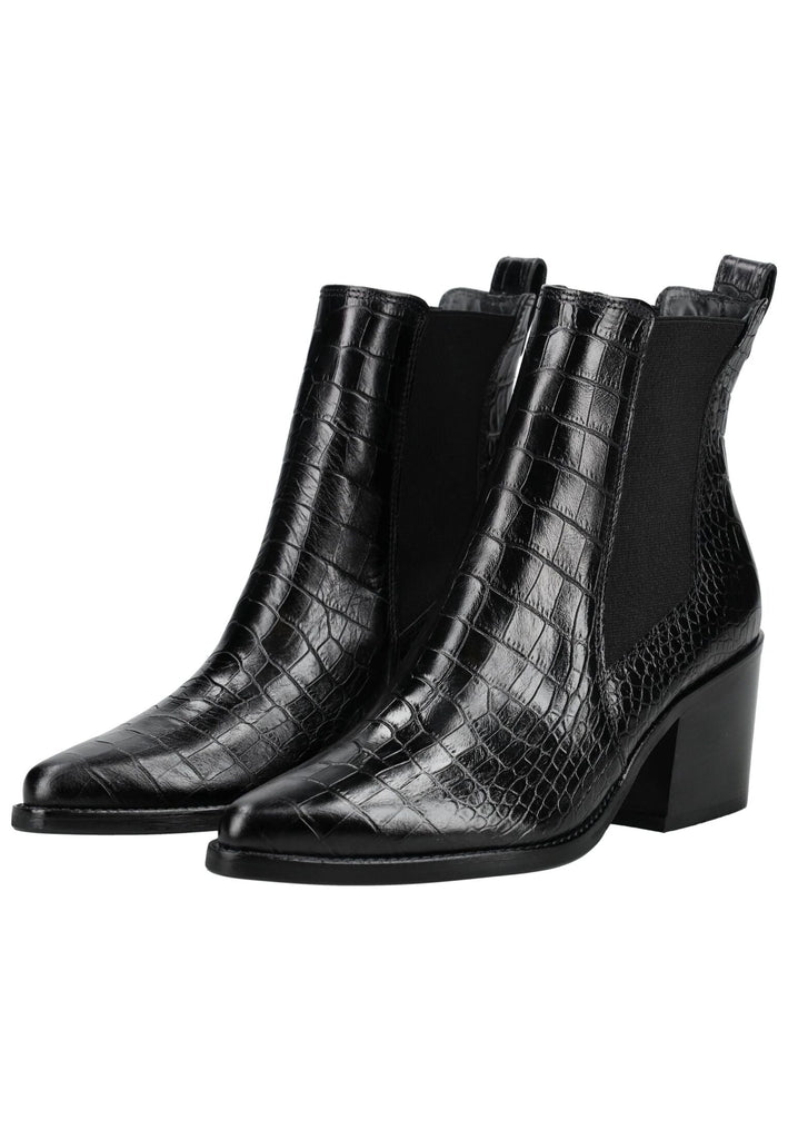 Paul Green Stiefelette Leder/Textil Schwarz