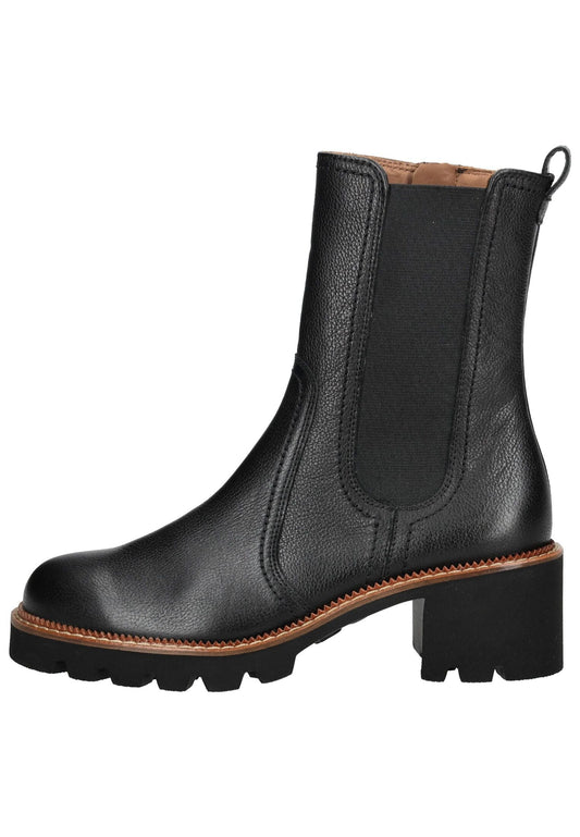 Paul Green Stiefelette Leder/Textil Schwarz