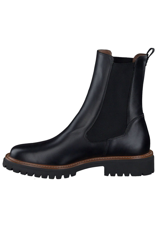 Paul Green Stiefelette Leder/Textil Schwarz