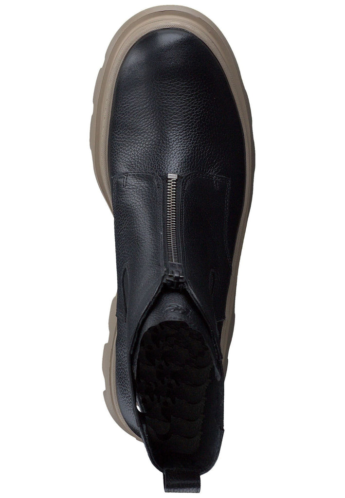 Paul Green Stiefelette Leder/Textil Schwarz/Braun