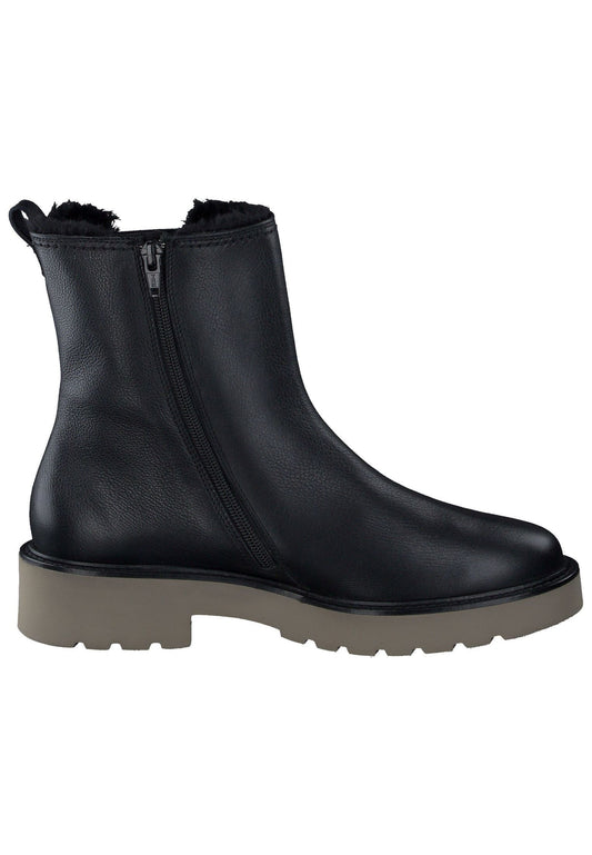 Paul Green Stiefelette Leder/Textil Schwarz Warmfutter