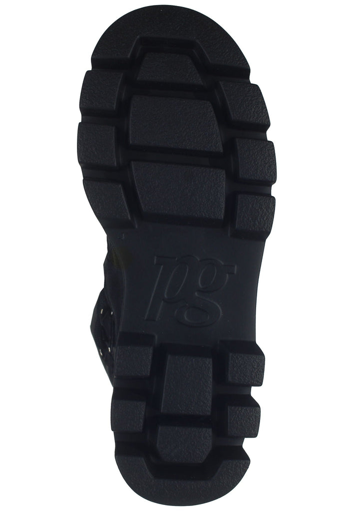 Paul Green Stiefelette Leder/Textil Schwarz Warmfutter