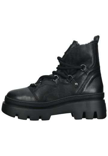 Paul Green Stiefelette Leder/Textil Schwarz Warmfutter