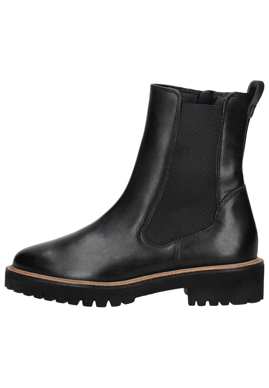 Paul Green Stiefelette Leder/Textil Schwarz Warmfutter