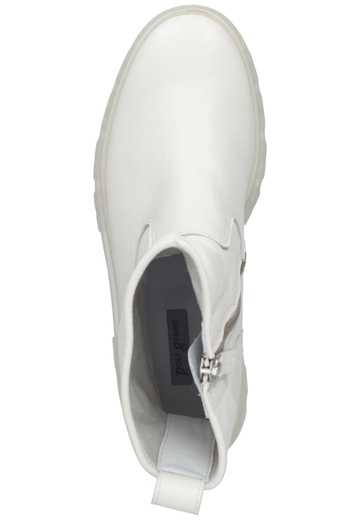 Paul Green Stiefelette Leder Weiß