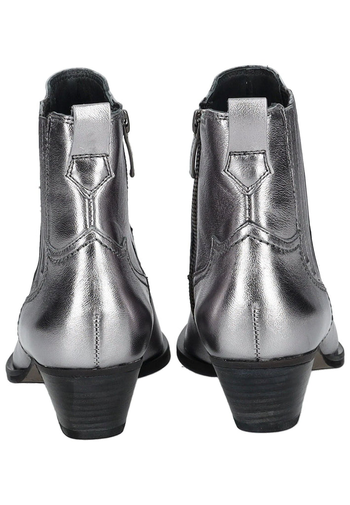 Paul Green Stiefelette Nappaleder Metallic Silver