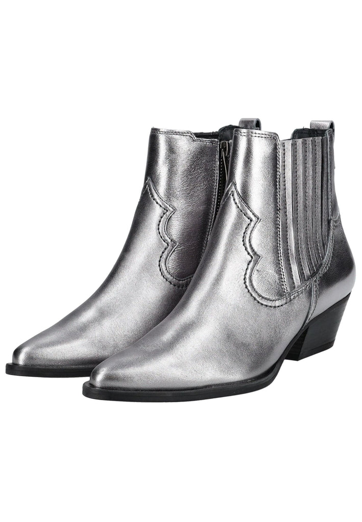 Paul Green Stiefelette Nappaleder Metallic Silver