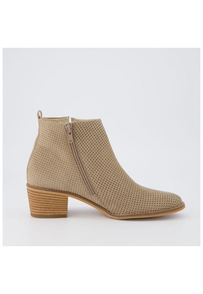 Paul Green Stiefelette Nubukleder Beige