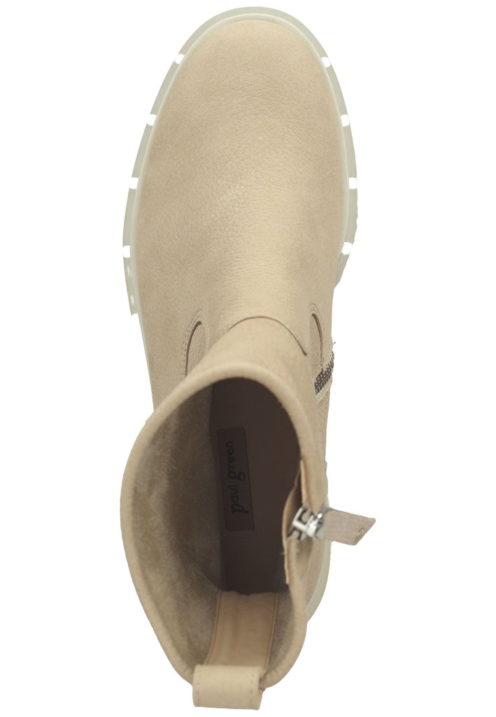 Paul Green Stiefelette Nubukleder Beige