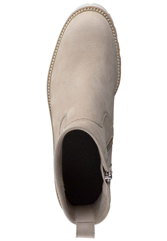 Paul Green Stiefelette Nubukleder Beige