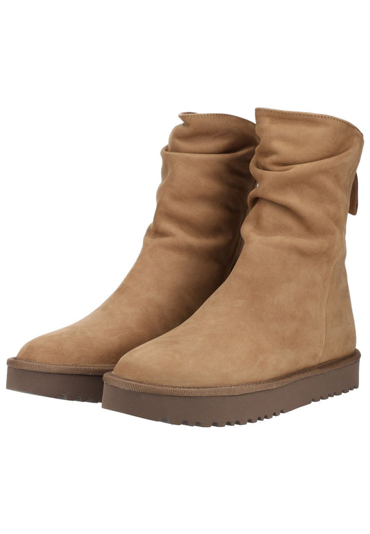 Paul Green Stiefelette Nubukleder Beige