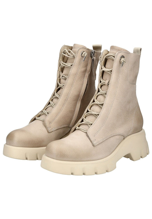 Paul Green Stiefelette Nubukleder Beige/Grau