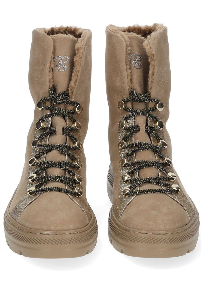 Paul Green Stiefelette Nubukleder Beige Warmfutter
