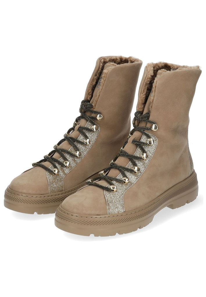 Paul Green Stiefelette Nubukleder Beige Warmfutter