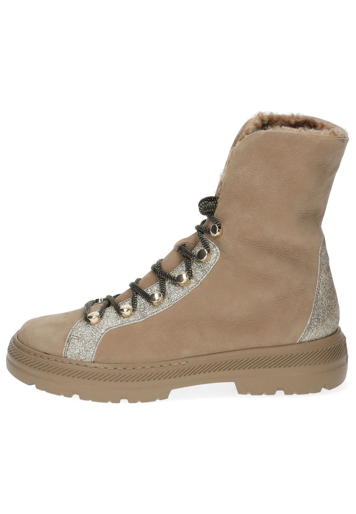 Paul Green Stiefelette Nubukleder Beige Warmfutter