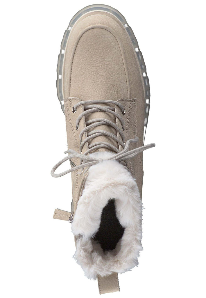 Paul Green Stiefelette Nubukleder Beige Warmfutter