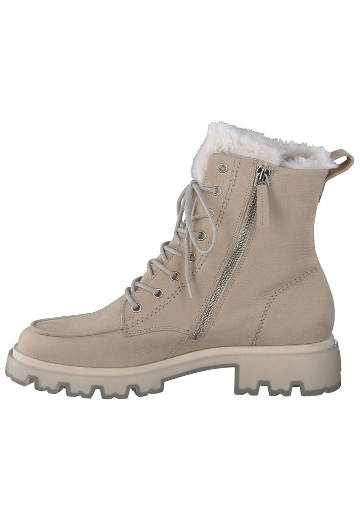 Paul Green Stiefelette Nubukleder Beige Warmfutter