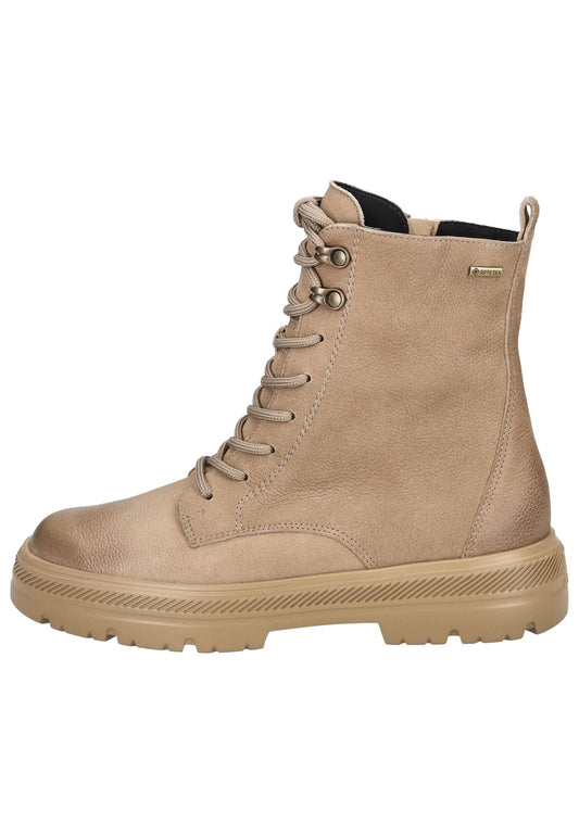 Paul Green Stiefelette Nubukleder Mittelbraun Warmfutter