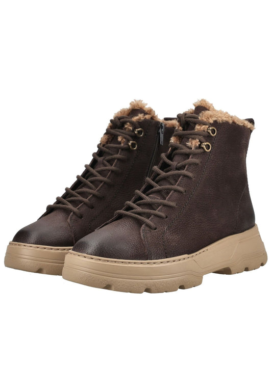 Paul Green Stiefelette Nubukleder Mocca Warmfutter