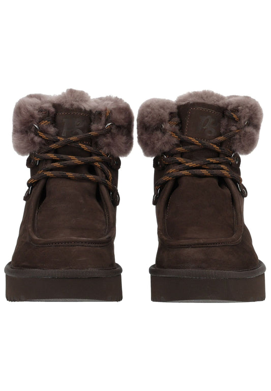 Paul Green Stiefelette Nubukleder Mocca Warmfutter