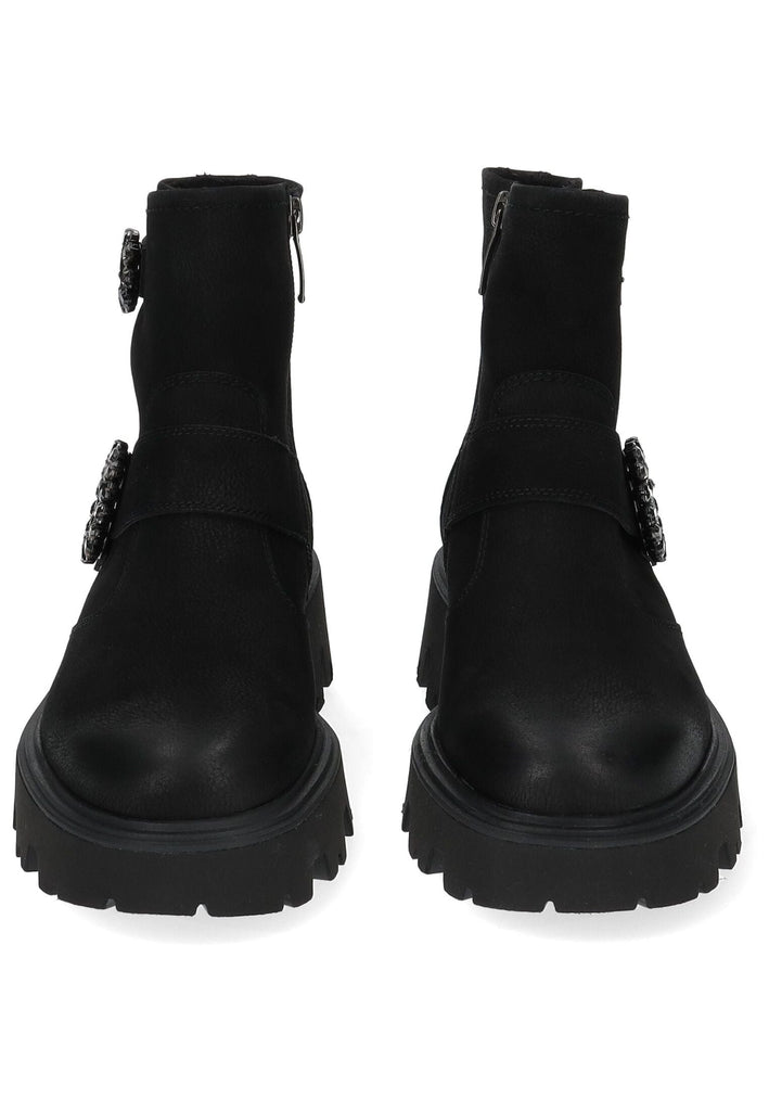 Paul Green Stiefelette Nubukleder Schwarz