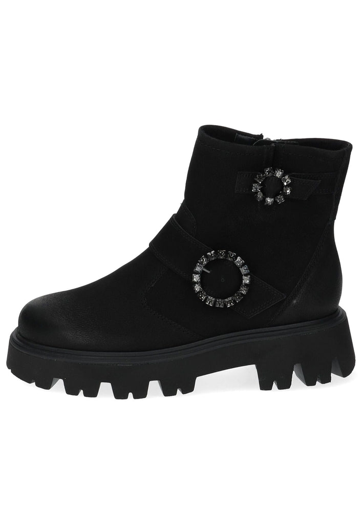 Paul Green Stiefelette Nubukleder Schwarz