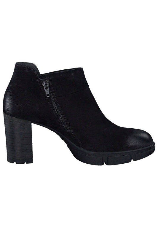 Paul Green Stiefelette Nubukleder Schwarz