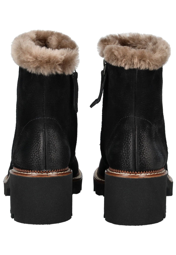 Paul Green Stiefelette Nubukleder Schwarz Warmfutter