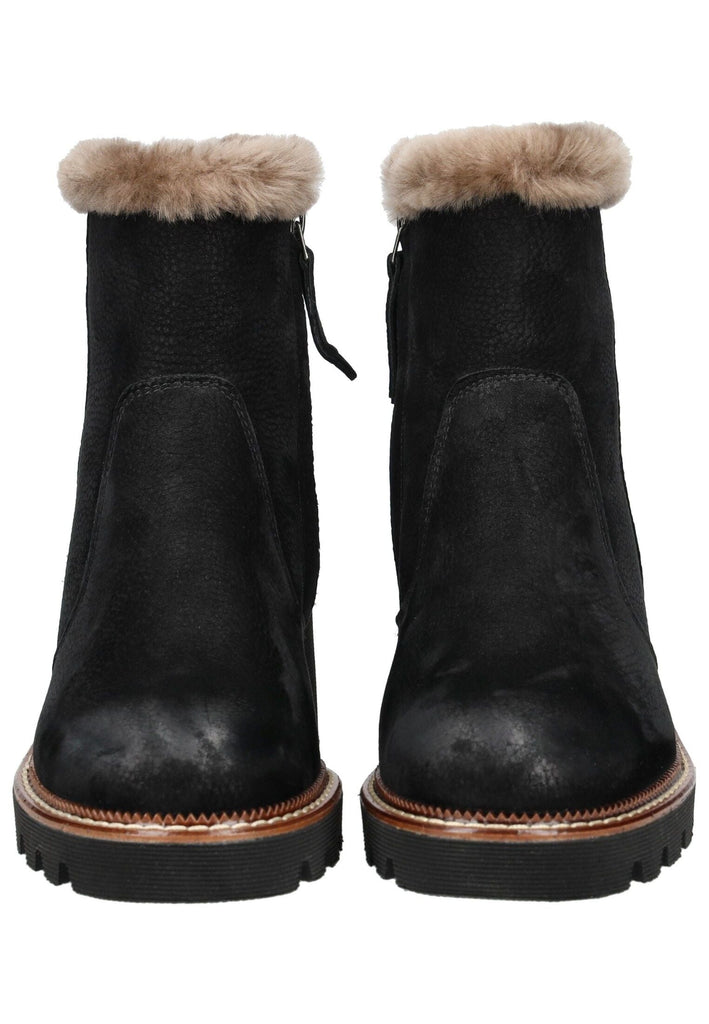 Paul Green Stiefelette Nubukleder Schwarz Warmfutter