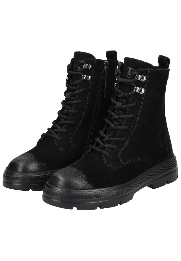Paul Green Stiefelette Nubukleder Schwarz Warmfutter