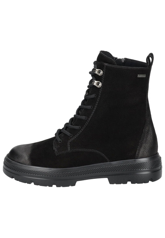 Paul Green Stiefelette Nubukleder Schwarz Warmfutter