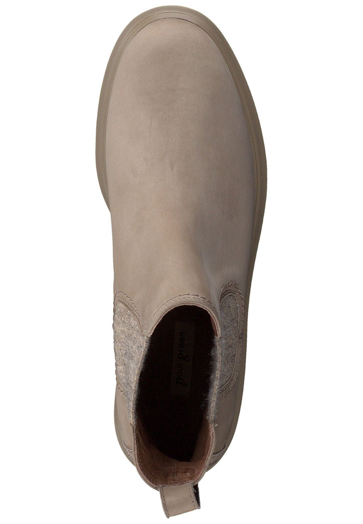 Paul Green Stiefelette Nubukleder/Textil Beige