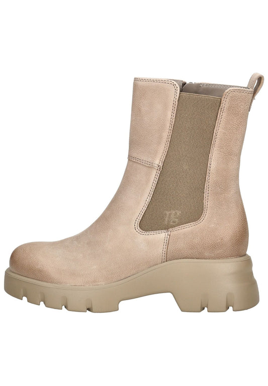 Paul Green Stiefelette Nubukleder/Textil Beige