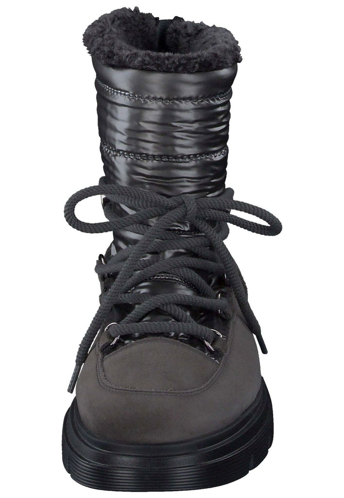 Paul Green Stiefelette Nubukleder/Textil Grau Warmfutter