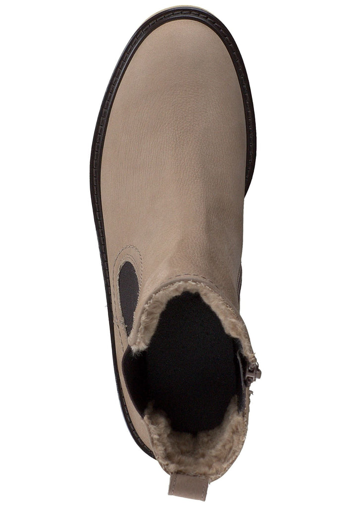 Paul Green Stiefelette Nubukleder/Textil Hellbraun Warmfutter