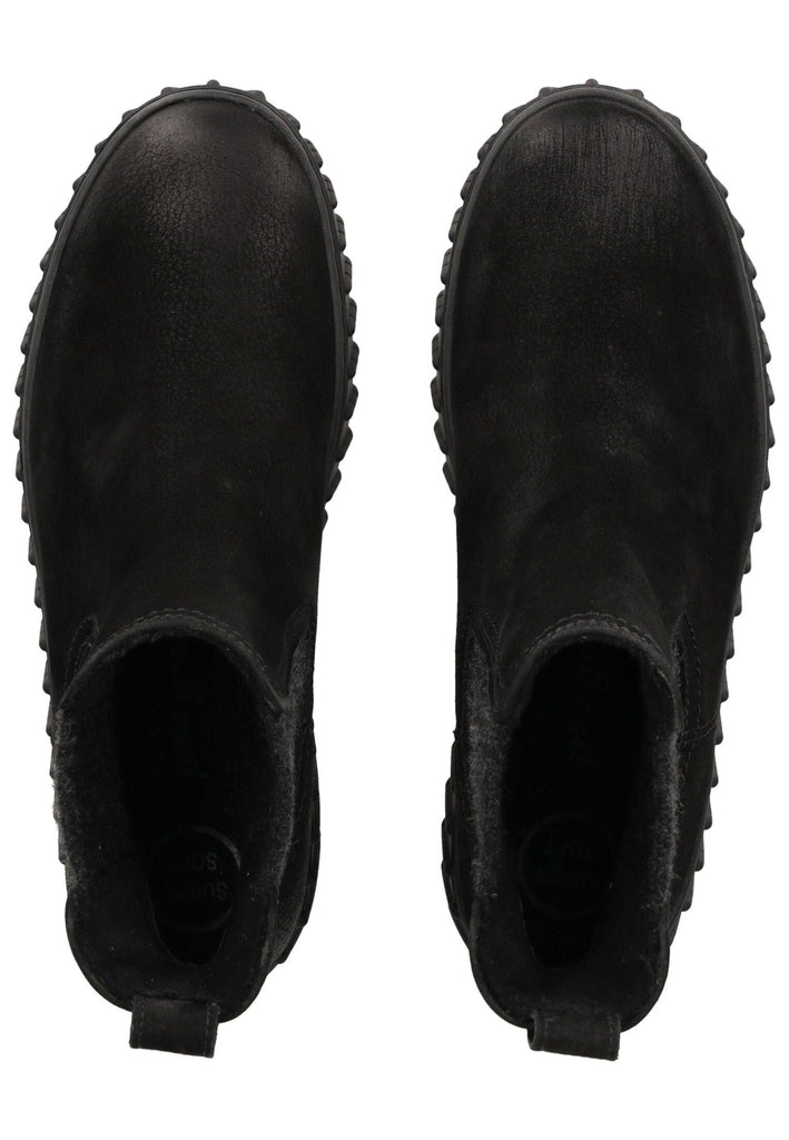 Paul Green Stiefelette Nubukleder/Textil Schwarz