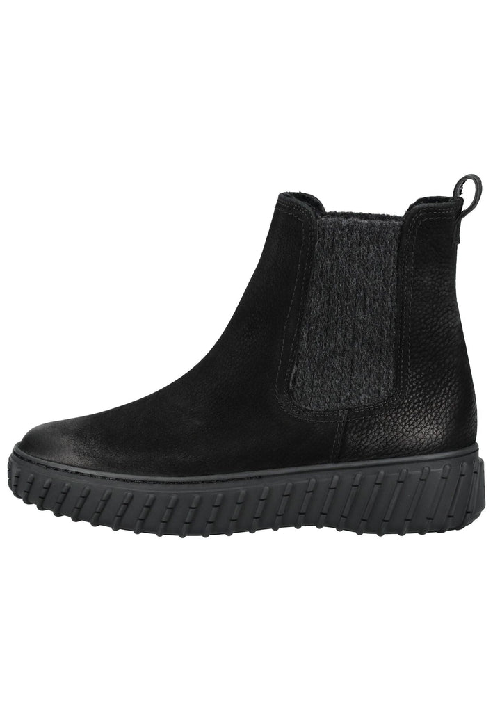 Paul Green Stiefelette Nubukleder/Textil Schwarz
