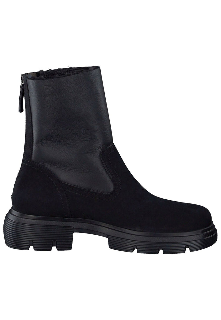Paul Green Stiefelette Nubukleder/Textil Schwarz Warmfutter