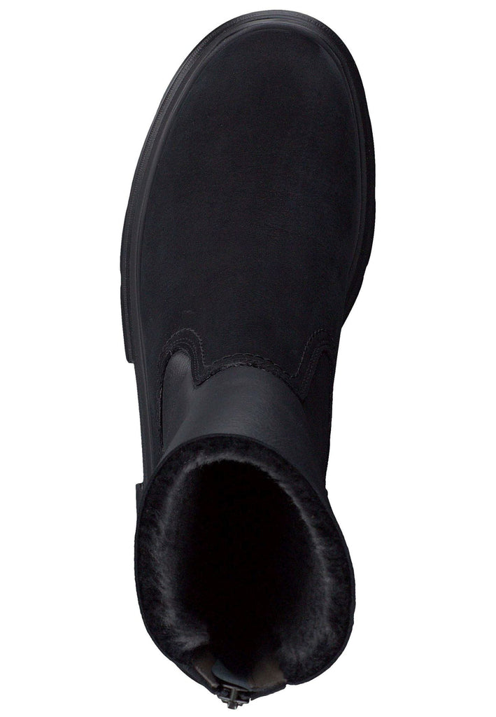 Paul Green Stiefelette Nubukleder/Textil Schwarz Warmfutter
