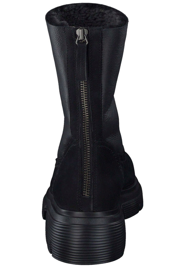 Paul Green Stiefelette Nubukleder/Textil Schwarz Warmfutter