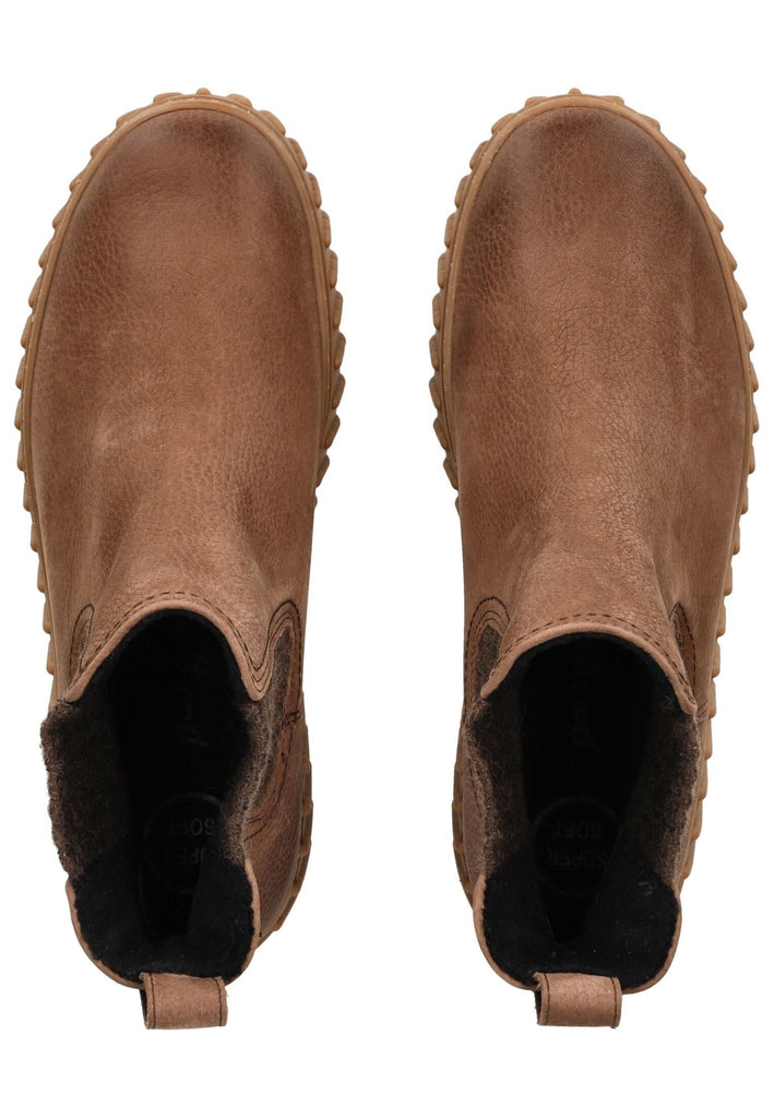 Paul Green Stiefelette Nubukleder/Textil Tabak