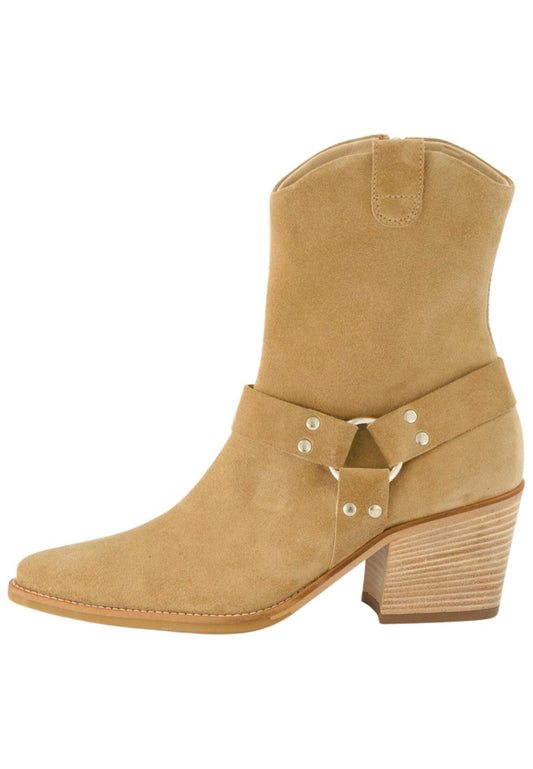 Paul Green Stiefelette Veloursleder Beige