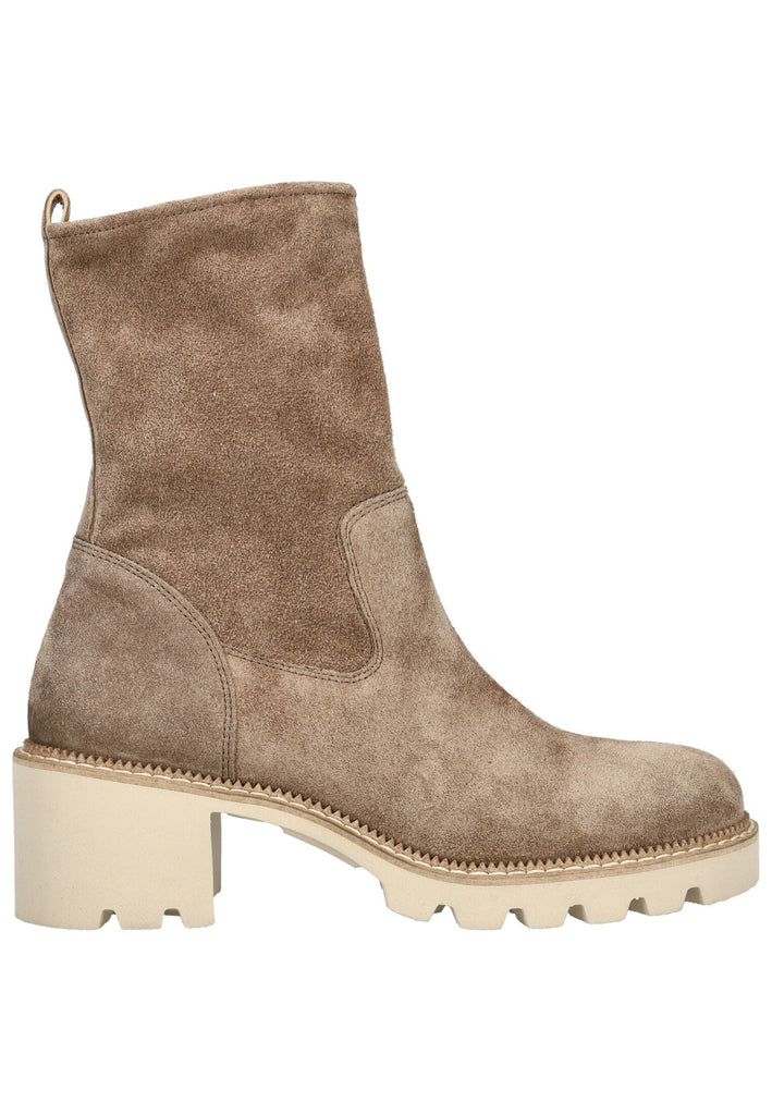 Paul Green Stiefelette Veloursleder Beige