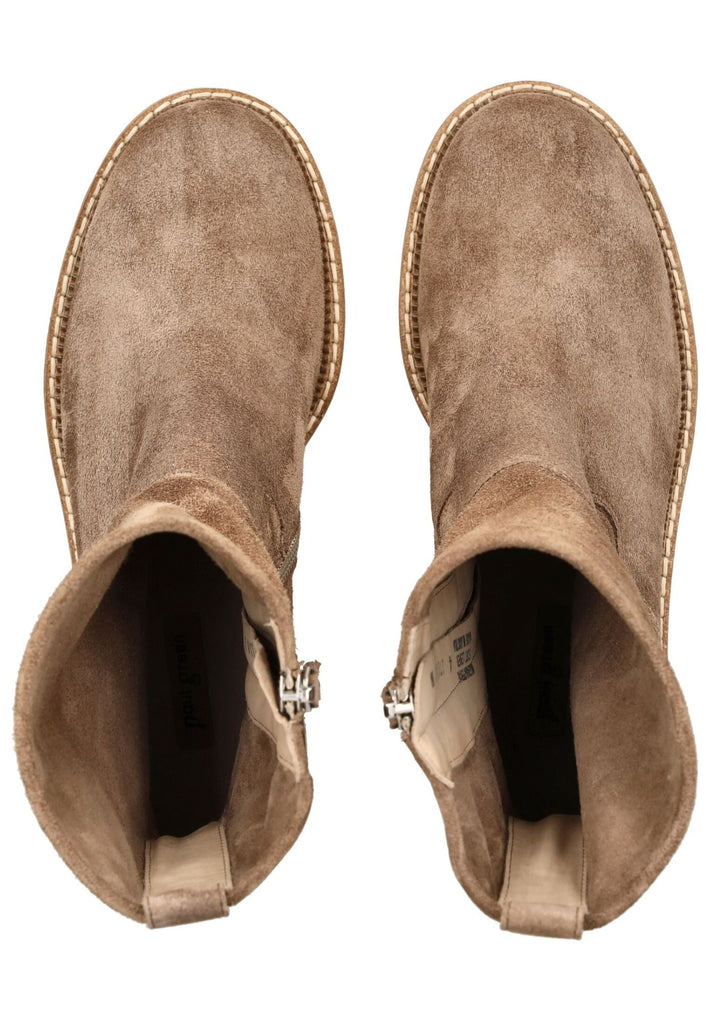 Paul Green Stiefelette Veloursleder Beige