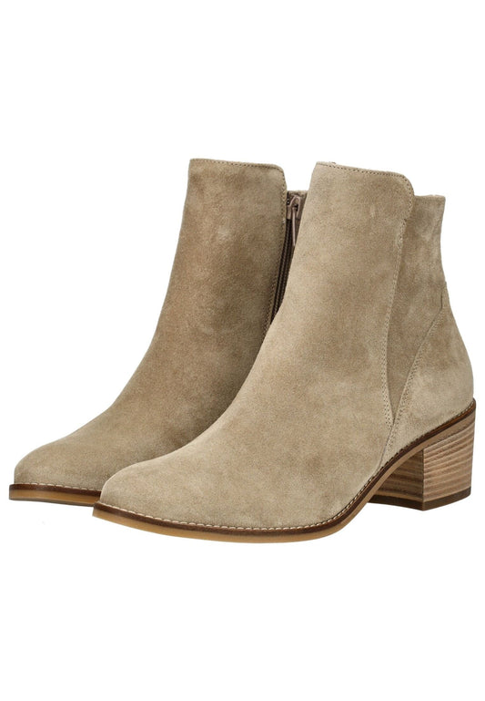 Paul Green Stiefelette Veloursleder Beige