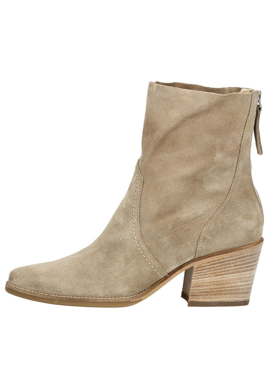 Paul Green Stiefelette Veloursleder Beige