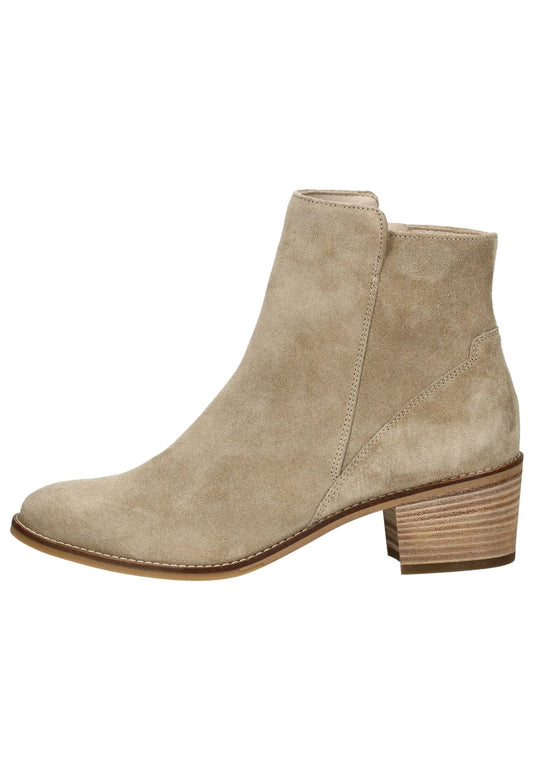 Paul Green Stiefelette Veloursleder Beige