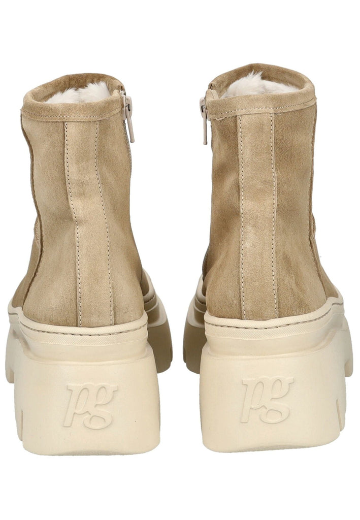 Paul Green Stiefelette Veloursleder Beige Warmfutter