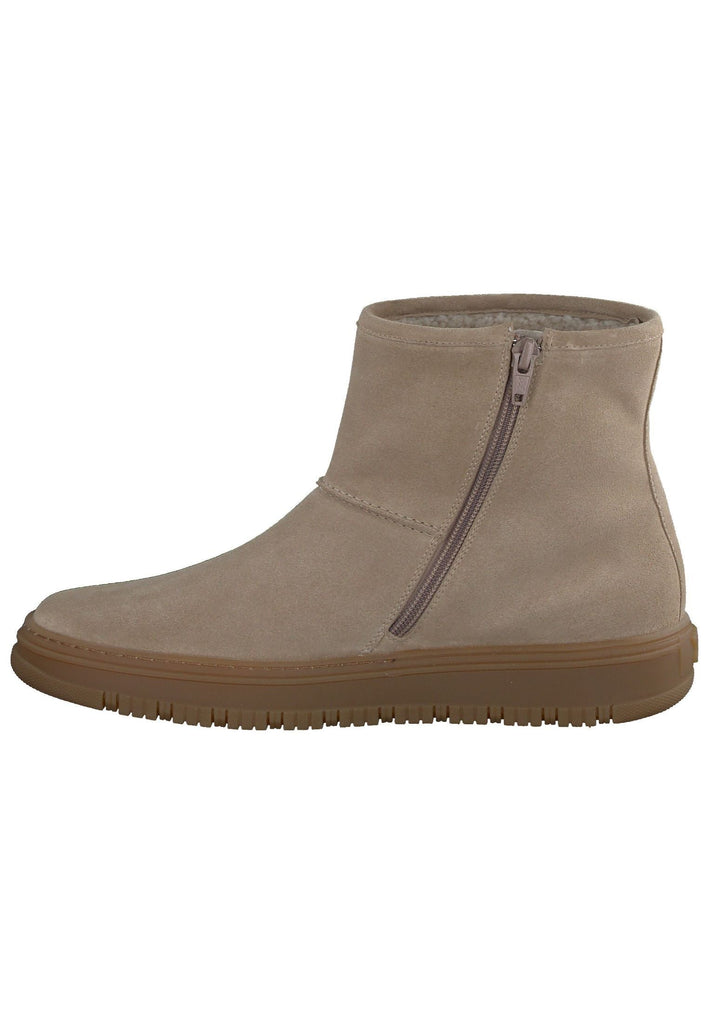 Paul Green Stiefelette Veloursleder Beige Warmfutter