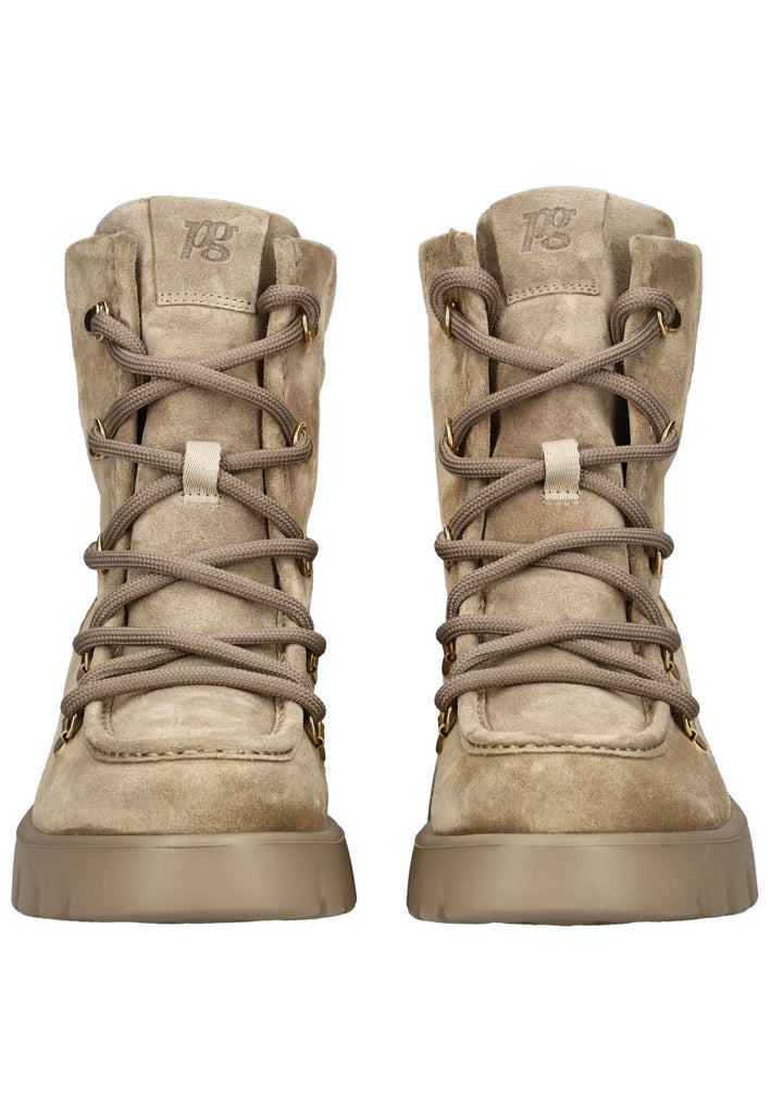 Paul Green Stiefelette Veloursleder Beige Warmfutter